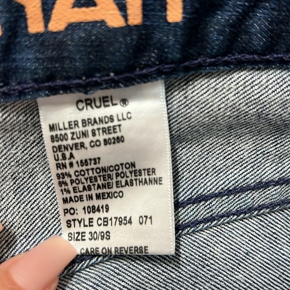 Cruel Denin super flat striped blue jean‎ pants women’s size 9 - Picture 6 of 6